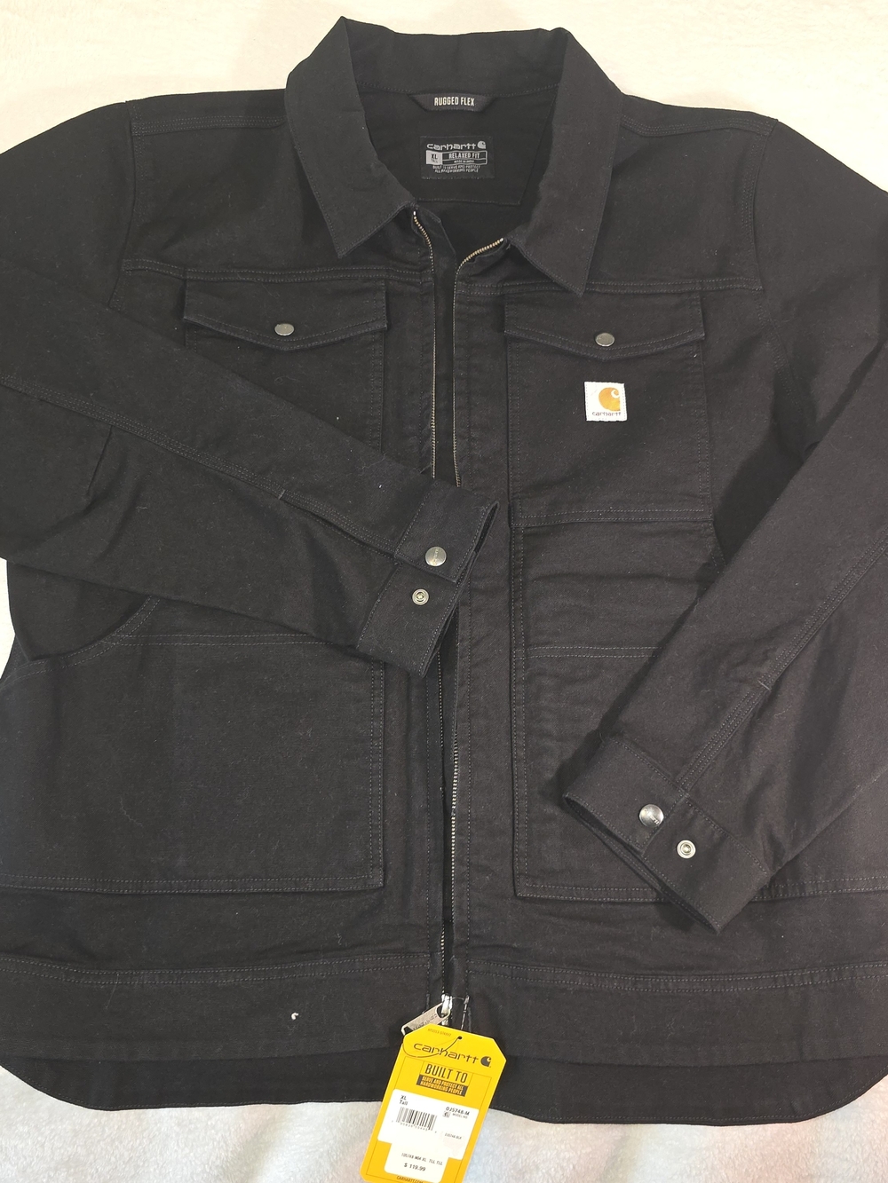 Carhartt Berwick Rugged Flex Jacket Relaxed  Mens XL Black